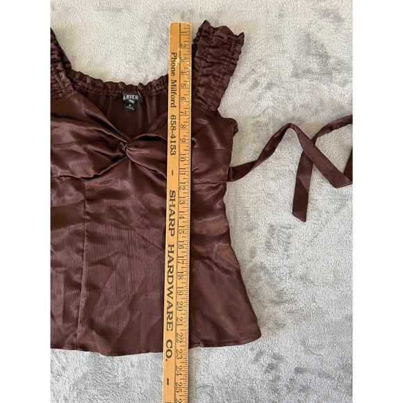 Vintage Y2K Brown Cami Tank Medium Babydoll Milkmaid Fairy Going Out A Byer - Picture 15 of 16